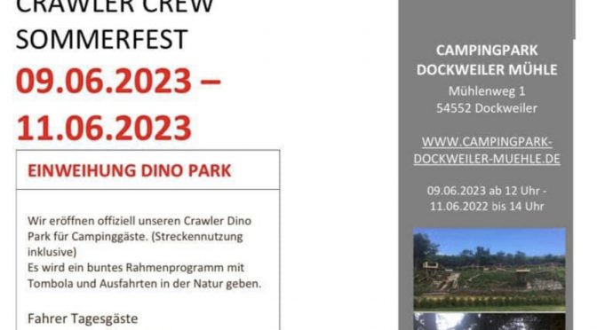 Agenda Sommerfest Crawler Crew Deutschland 08.06.2023 -11.06.2023